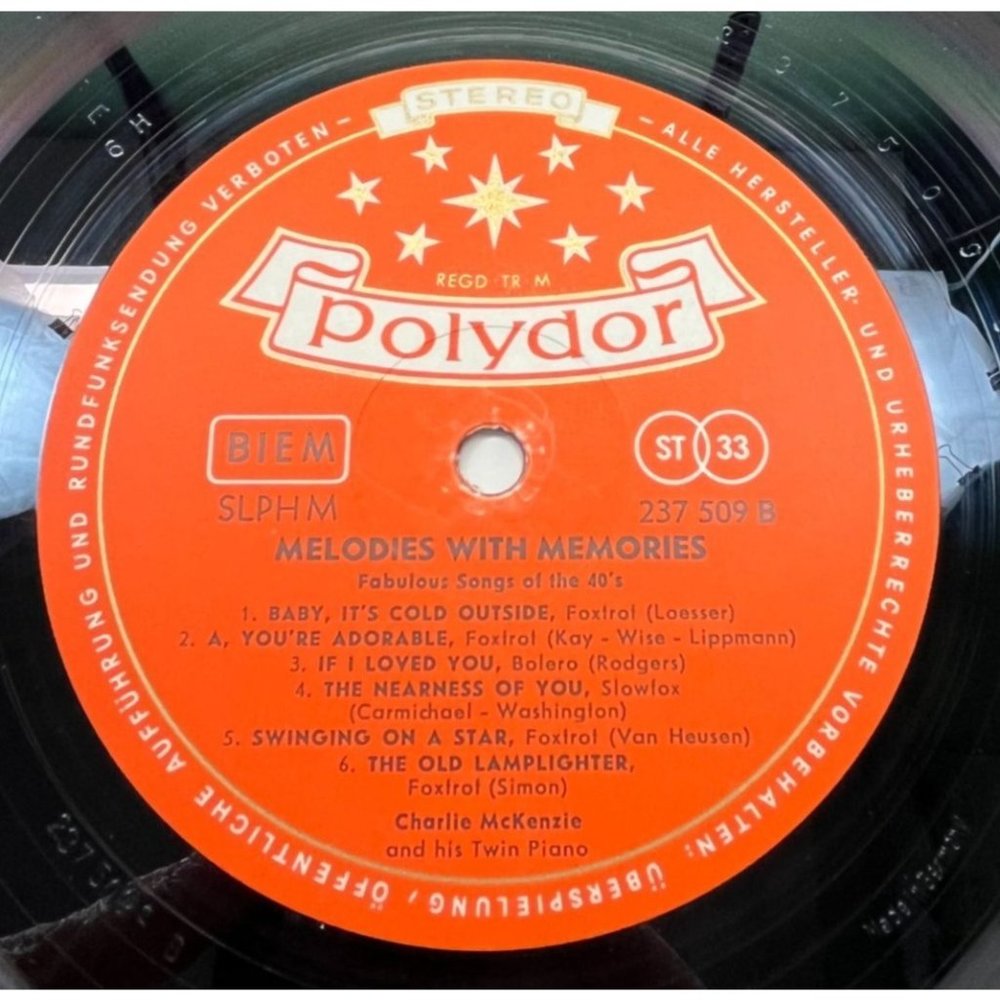 Charles McKenzie Melodies with Memories 40s Songs Polydor LP LPHM 237 509 - Picture 3 of 7
